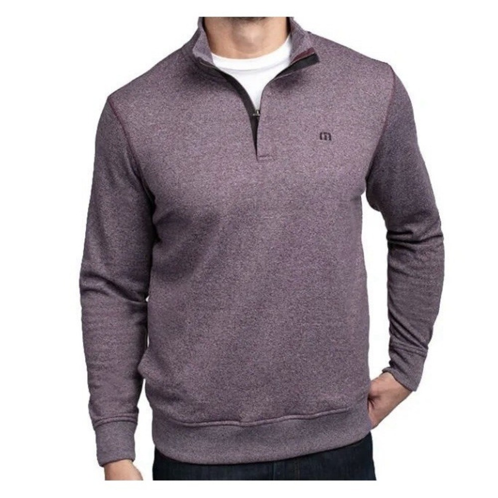 Travis Mathew Mens Long Sleeve Hideaway 1/4 Zip Golf Fleece Pullover Size Small - Picture 1 of 10